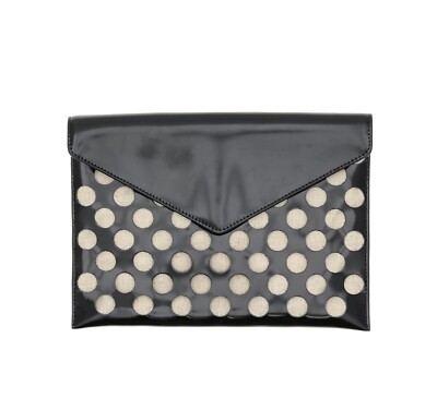 Rebecca Minkoff L87727 Black Patent Leather Leo Envelope Clutch