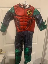 NWOT Rubies DC Comics Ultimate Robin Costume Child Size S 4-6 Batman Sidekick
