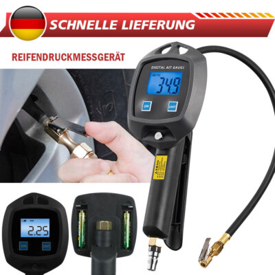 Auto Druckluft Reifenfüller Manometer Luftdruckprüfer Geeicht Reifenfüllpistole