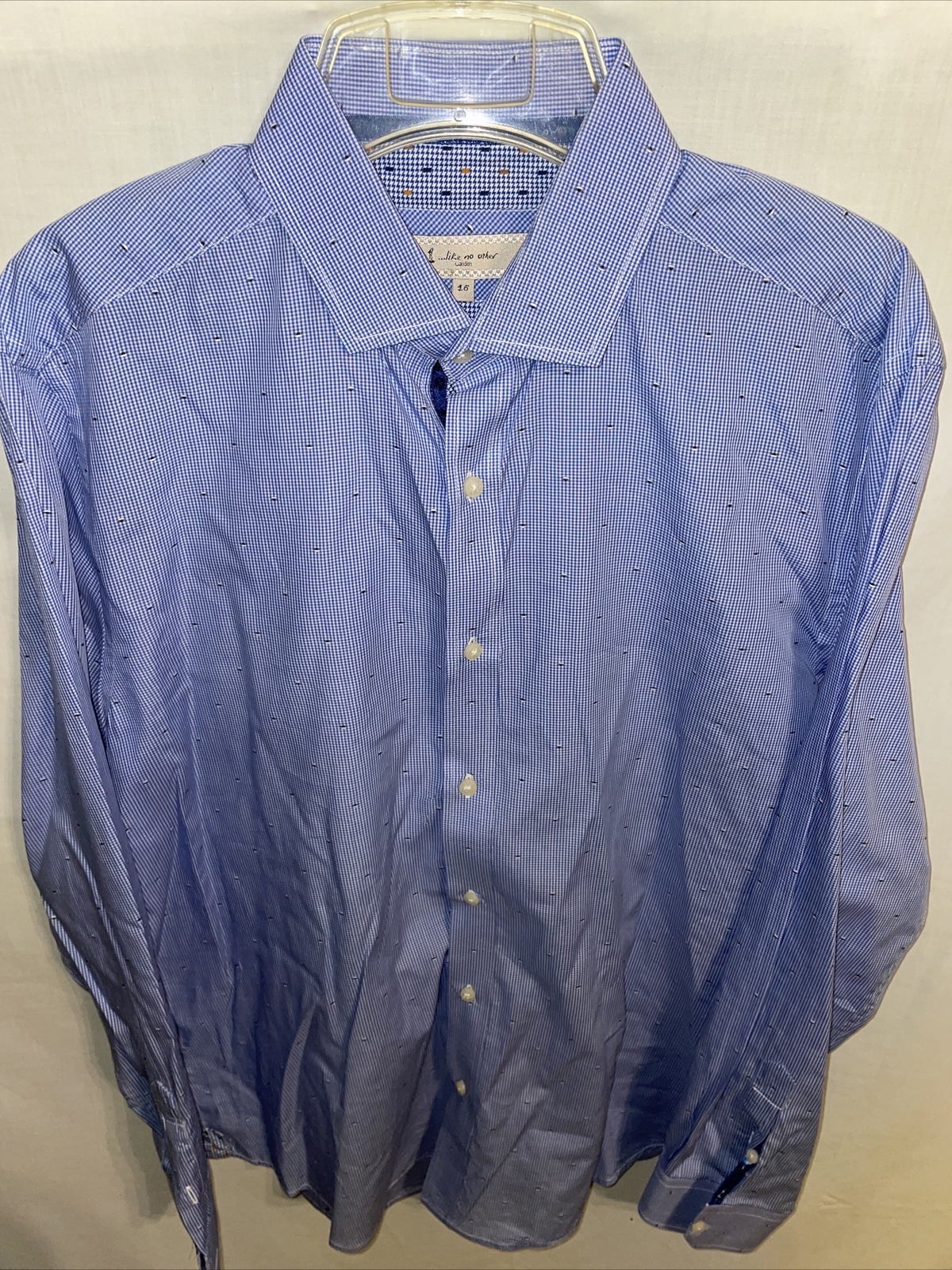 ALTRA Camicia elegante uomo come nessun altro taglia media blu con bottoni manica lunga 15 business