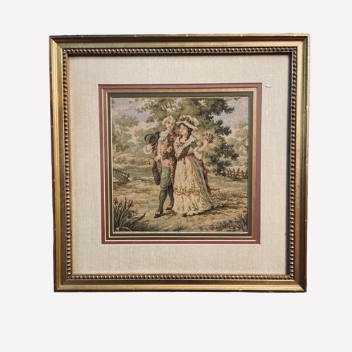 Antique Needlepoint Victorian Framed Artwork - Picture 8 of 8