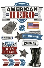 Paper House Productions 3D Stickers, American Hero 2