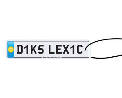 D1K5 LEX1C LICENSE PLATE Auto Lufterfrischer / Duftaufhanger