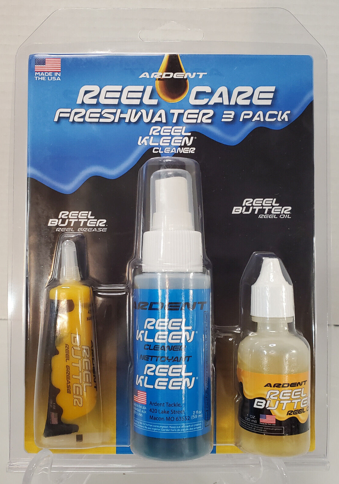 Ardent Reel Care Freshwater 3 Pack Reel Butter & Reel Cleaner Kit