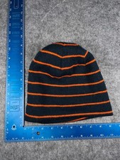 Old Navy Beanie Toque Adult One Size Blue Orange Stripe Knit Acrylic Outdoors