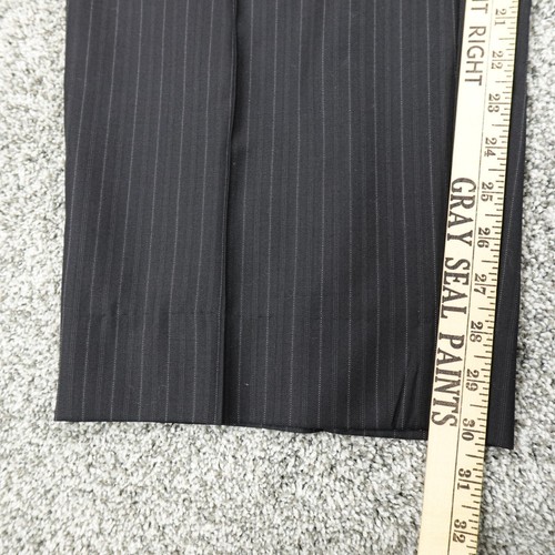 Ralph Lauren Suit Mens 54 Black Gray Wool Jacket Coat Blazer Trouser Pants 50X30 - Picture 3 of 23