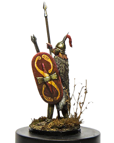 Gallic warrior with spear Warrior PAINTED. Resin figurine 40mm 1/43 - Picture 4 of 6