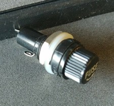 1 Panel Mounted Screw Glass Fuse Holder Black 5x20mm Car/Truck/Boat 12V 24V DC