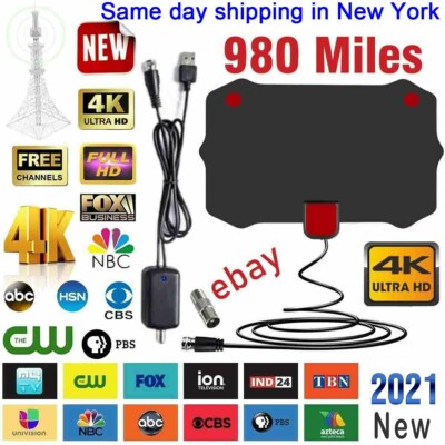 tv antenna for smart tv indoor 980 miles range indoor amplified hd digital tv an