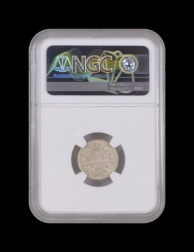 CANADA. 1915, 10 Cents, Silver - NGC VF35 - KGV, Sterling Dime, Key Date - Image 4 of 4