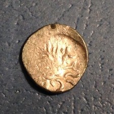 1847 ND  Cambodia 1/8 Tical (Fuang) Silver Bird, Uniface, KM#32.2