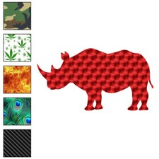 Rhinoceros Rhino, Vinyl Decal Sticker, 40 Patterns  3 Sizes, 6404