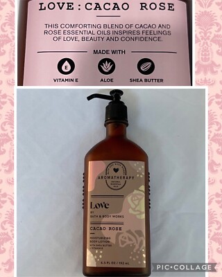 Bath & Body Works Aromatherapy Essential Oils Original Glass Bottle Lotion 6.5oz