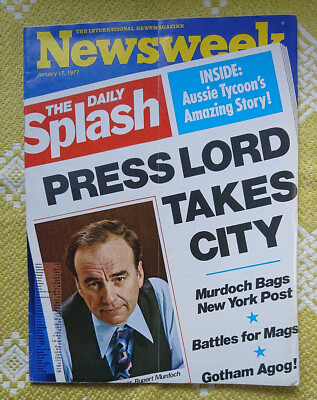 Newsweek 1/1977 Presslord Takes City Murdoch Bags New York Post Gotham Agog!