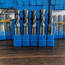 5Pcs 4 Flute 1/2" x 1-1/4" x 3" Solid Carbide Roughing End Mills - TiALN US
