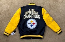2023 Steelers Jacket Pittsburgh 6 TIME SUPER BOWL CHAMPIONS Polyester M L XL 2X