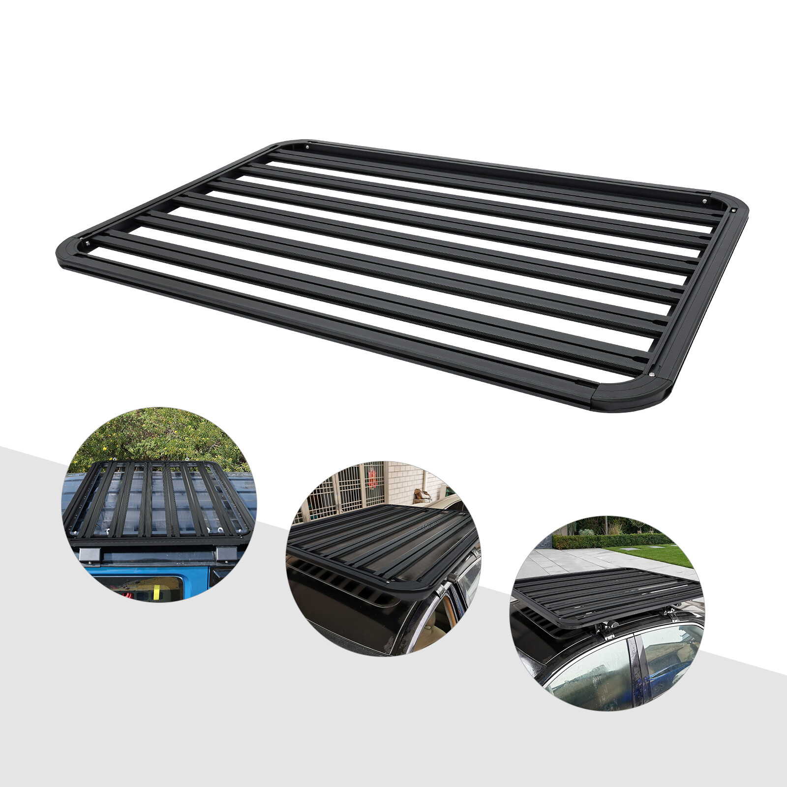 63"x43" Platform Flat Roof Rack Cargo Luggage Carrier Aluminum For Most SUVs New