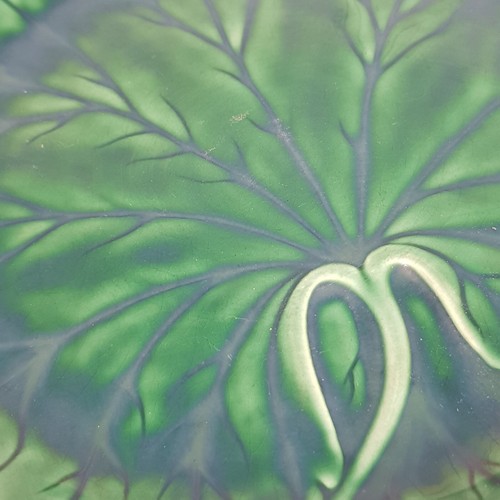 Pretty Old Majolica WEDGWOOD Green Leaf Plate in ex cond Etruria Barlaston - Picture 6 of 14
