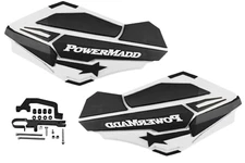 Powermadd Sentinel Guards Handguards White Black HAYES Snowmobiles Snow 34454