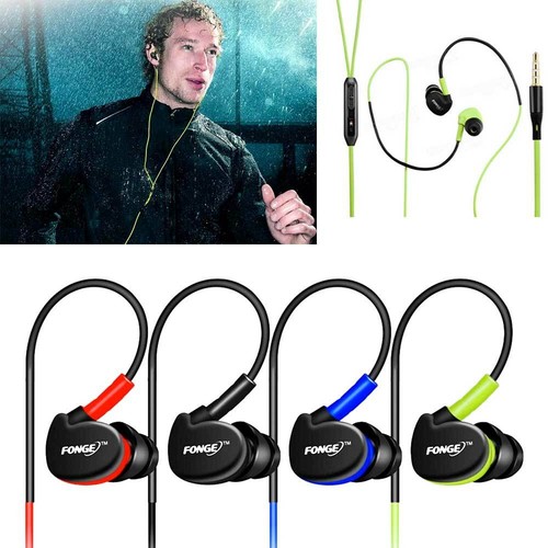 Cuffie+microfono FONGE Sport Sweat Proof IPX5 Fitness Palestra pr  smartphone FG4 | eBay