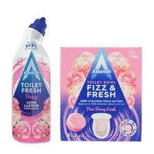Astonish Toilet Bowl Fizz & Fresh Pink Peony Fresh & Toilet Gel Pink Peony 750ml 10.47 per litre