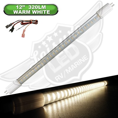 10-30V DC LED F8T5 Tube Light Lamp Bulb 12'' 1FT- 4W Warm White for RV trailer