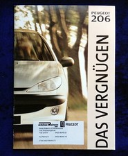 Peugeot 206 Brochure 9.1998 Models Special Presence Style Xs With Sticker