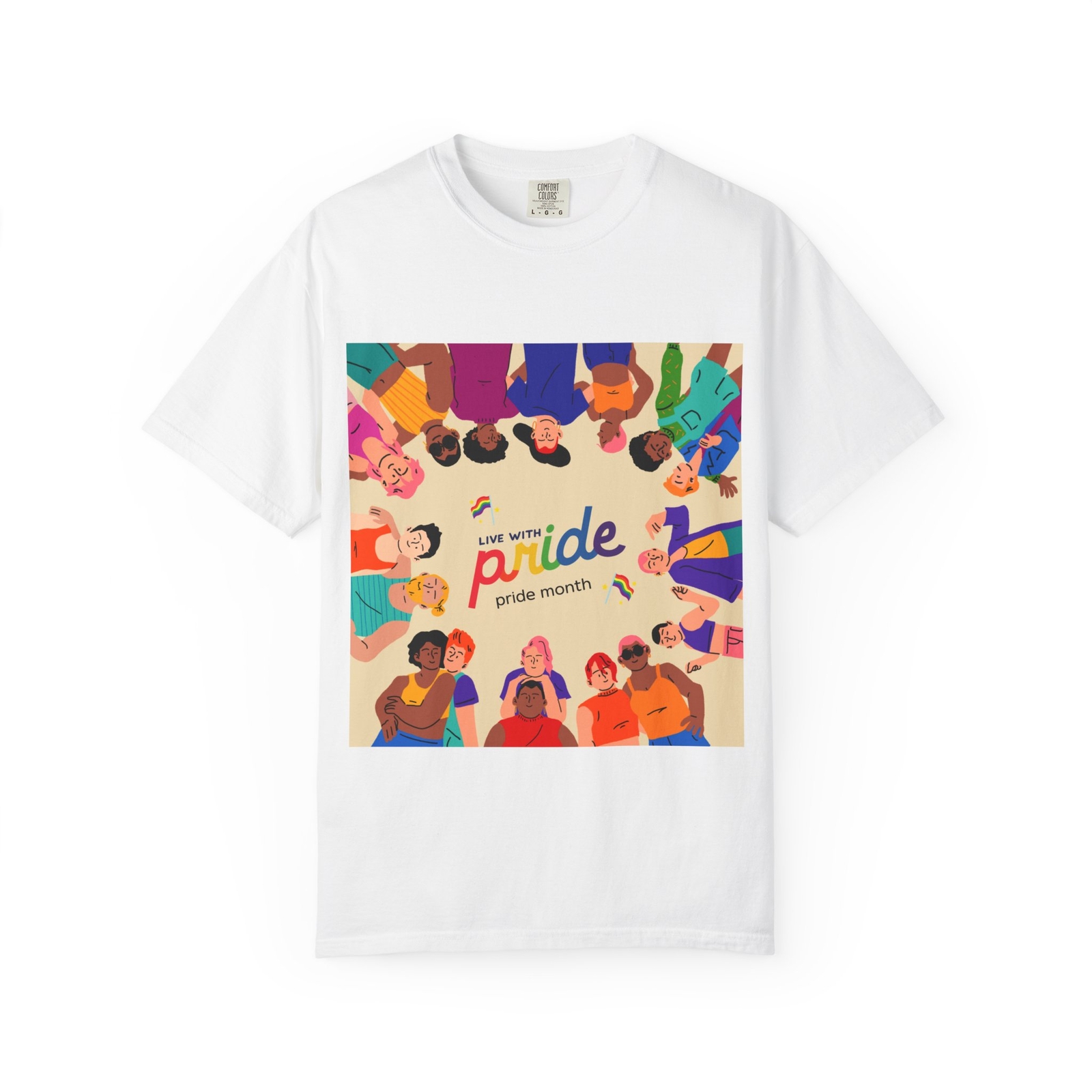 Pride Month LGBTQ+ Rainbow Graphic Tee for All Genders
