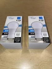 LED A19 Bulb - 60 Watts Incandescent 8.5 W LED - 800 Lumens - Euri Lighting
