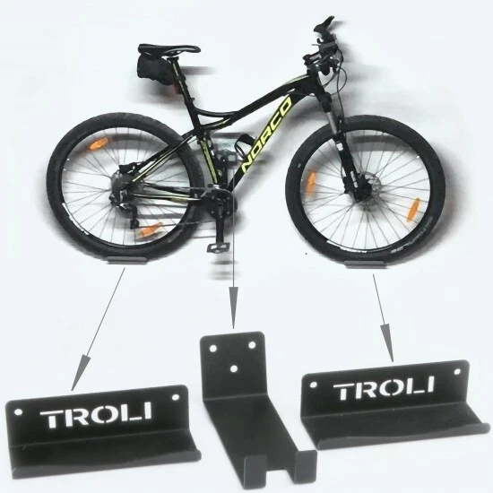 Bike Wall Mount Horizontal Bike Pedal Wall Hanger