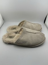 UGG Pearle suede shearling slippers Womens Size 7 Cream
