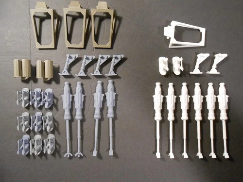 X-Wing -REPRO- Replacement Parts / Kenner-Hasbro /Grey + White