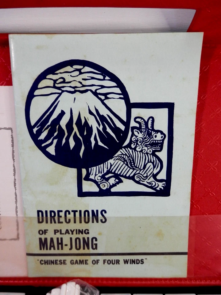 MahJong Set Four Winds With Case & Instructions Vintage - Image 4 of 4