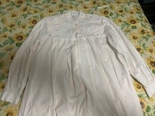 Vintage Sara Beth Medium Pink Soft Polyester Long Sleeve Long Night Gown ZIPS