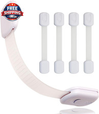 Cabinet Locks Baby Proofing 4 Pack, Child Safety Strap Locks for Drawer Cupboard