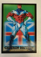 2024 SkyBox Marvel Masterpieces 92 Platinum Captain Britain #15 Lenticular