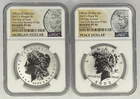 2023 S Morgan and Peace Dollar 2 Coin Set NGC Reverse PF70‼️SPECIAL FDOI LABEL‼️