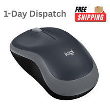 Logitech M185 Wireless Mouse 2.4GHz USB Mini Receiver 1000DPI Swift Grey