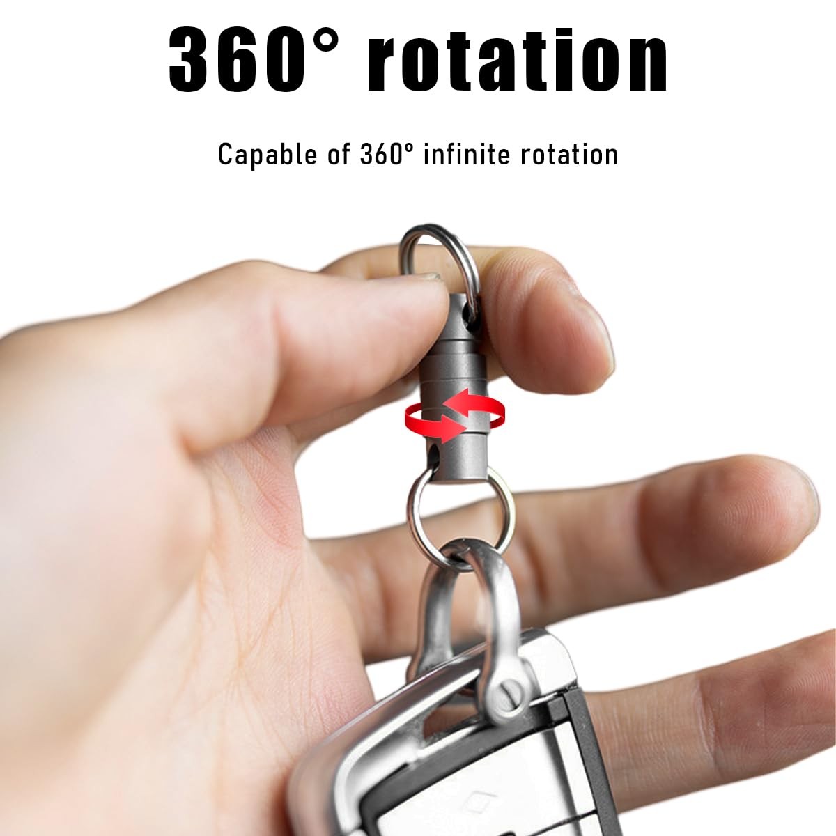 2 PCS Titanium Quick Release Swivel Keychain, Detachable Pull Apart Swivel Key