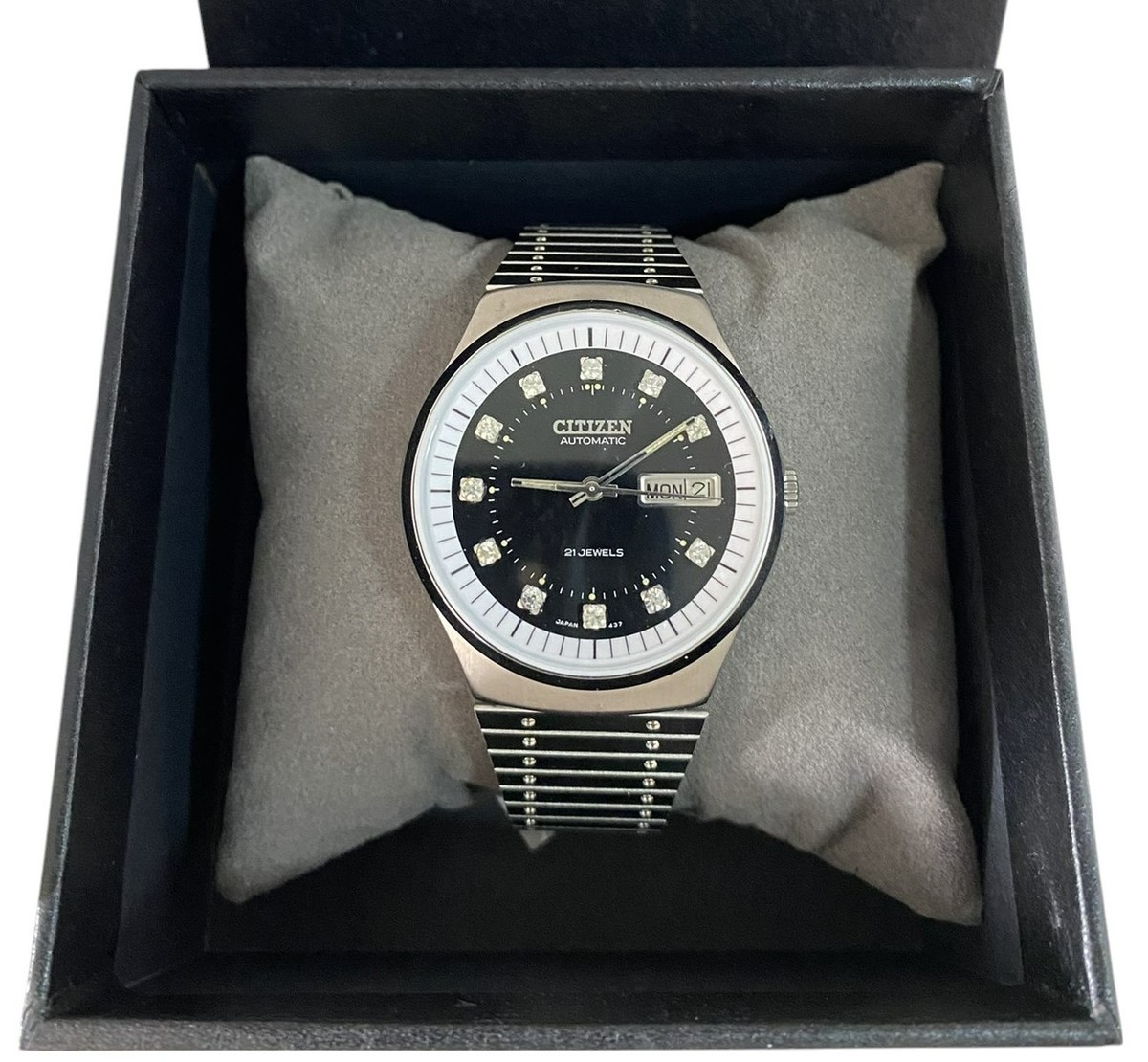 【動作確認済】CITIZEN Crystal 7 ブラック 21JEWELS Citizen Crystal Seven 7 Vintage Watch 1967 Automatic Watch