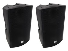  2 Rockville TITAN15 v2 15" 2000w Powered DJ PA Speakers w/DSP/Wireless Link