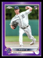 2022 Topps Chrome Update #USC13 Joey Wentz Purple Refractor Detroit Tigers