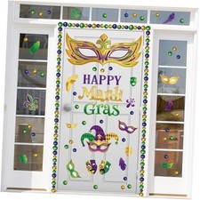 Large Window Clings,Wall Stickers Vinyl Decal Door Sign,Carnival Mardi Gras