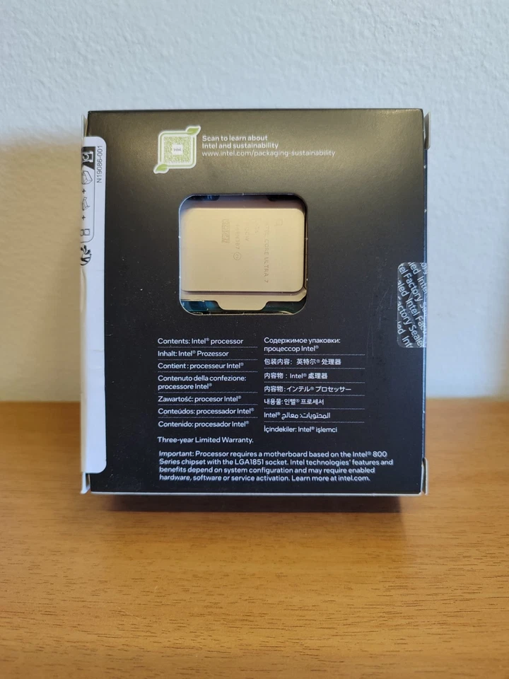 CPU Intel Core Ultra 7 265K 3,90GHz, Socket 1851, Arrow Lake Box - Immagine 3 di 4