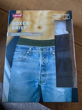 Levi  s Mens Boxer Briefs 3 Pack Blue Combo Size XXL Underwear Trunks