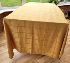 GOLD Polyester Tablecloth Table Cover  Banquet Wedding Party 294cm x 148cm check