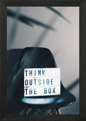 Outside the Box gerahmtes Wandbild Poster Leinwanddruck Bild