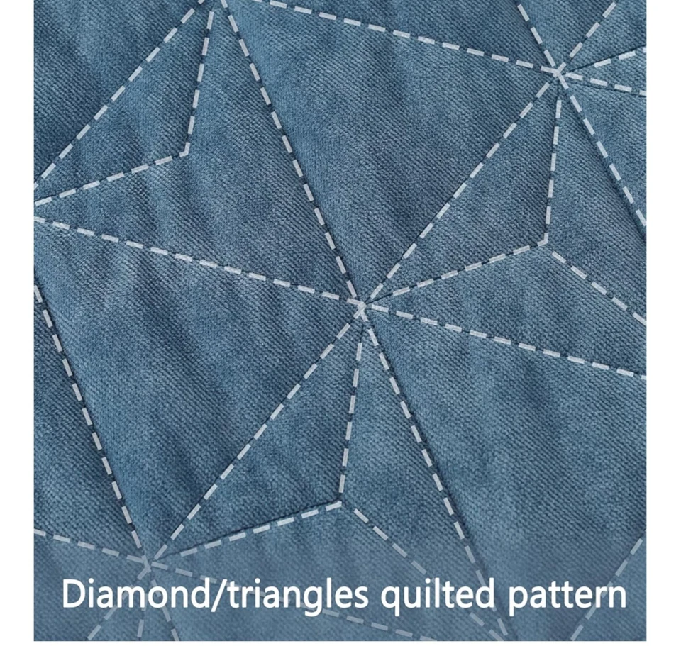 Juego de edredón de terciopelo Queen de gran tamaño KASENTEX 102" x106, de lujo, 3 piezas azul marino  Foto 4 de 4