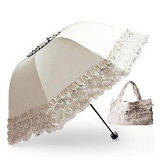 Princess Lace Ultraviolet-Proof Triple Folding Umbrella Dome used for Parasol...