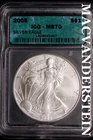 2005 American Silver Eagle Dollar- ICG MS-70- Luster No Reserve #SLM463